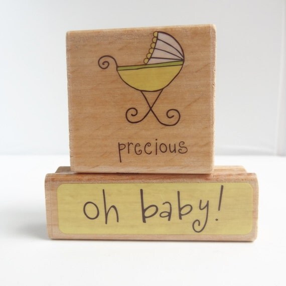Baby Stamps Baby Rubber Stamp Oh Baby Precious DIY Card