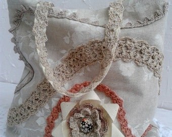 Bag lace, cotton yarn,hobo bag,women style.