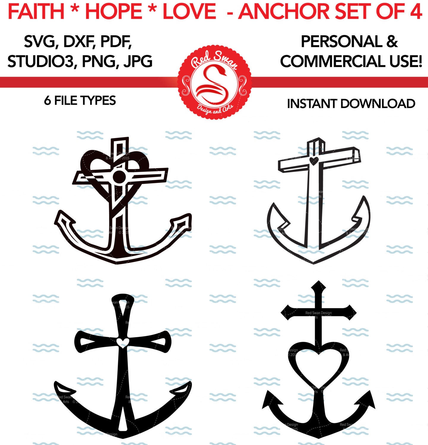 Download Anchors SVG Faith Love Hope Anchors SVG DXF studio3 png