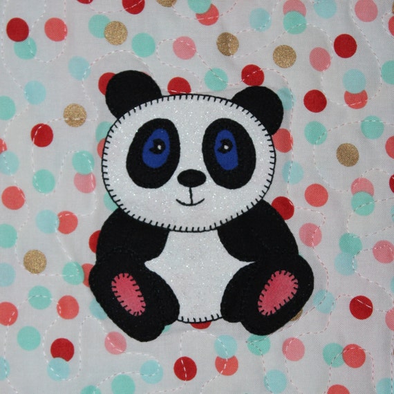 Panda PDF applique quilt pattern whimsical giant panda baby