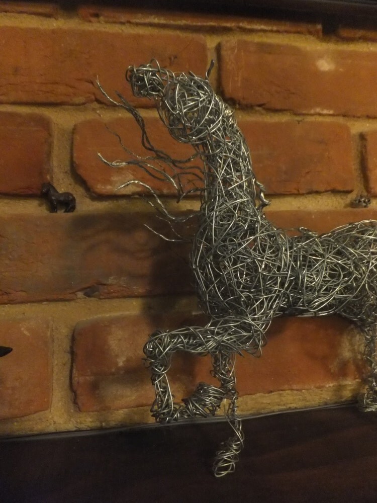 Wire Horse Sculpture by OneSmartDog on Etsy