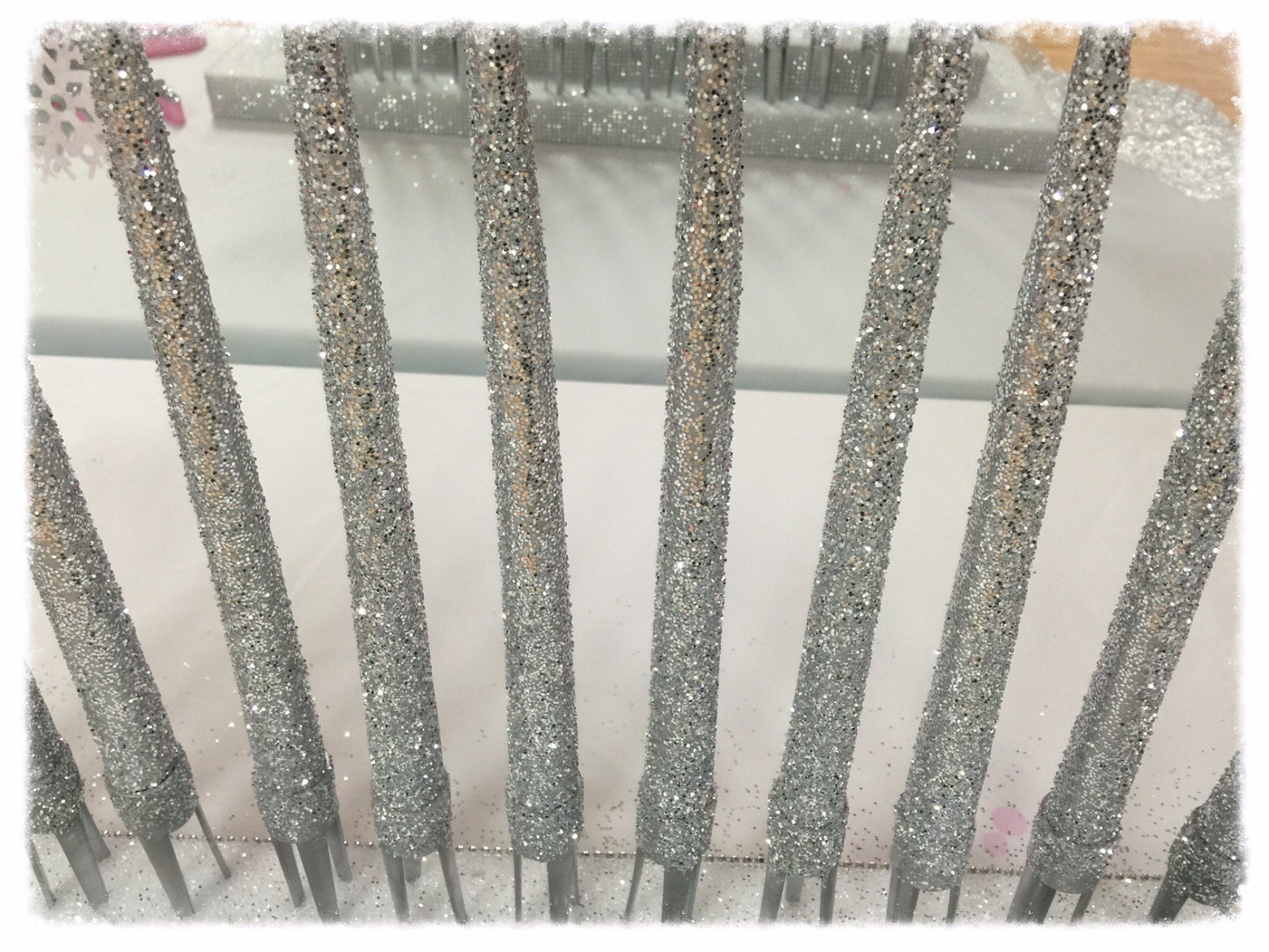 Glitter Taper Candles for Candle Lighting Ceremony and