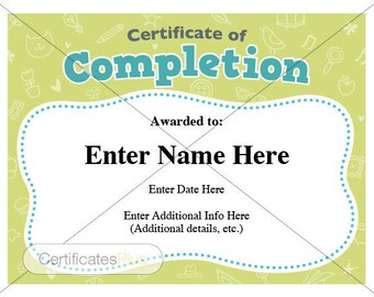 Kid Certificate Clean Room Award child by CertificatesPlus on Etsy