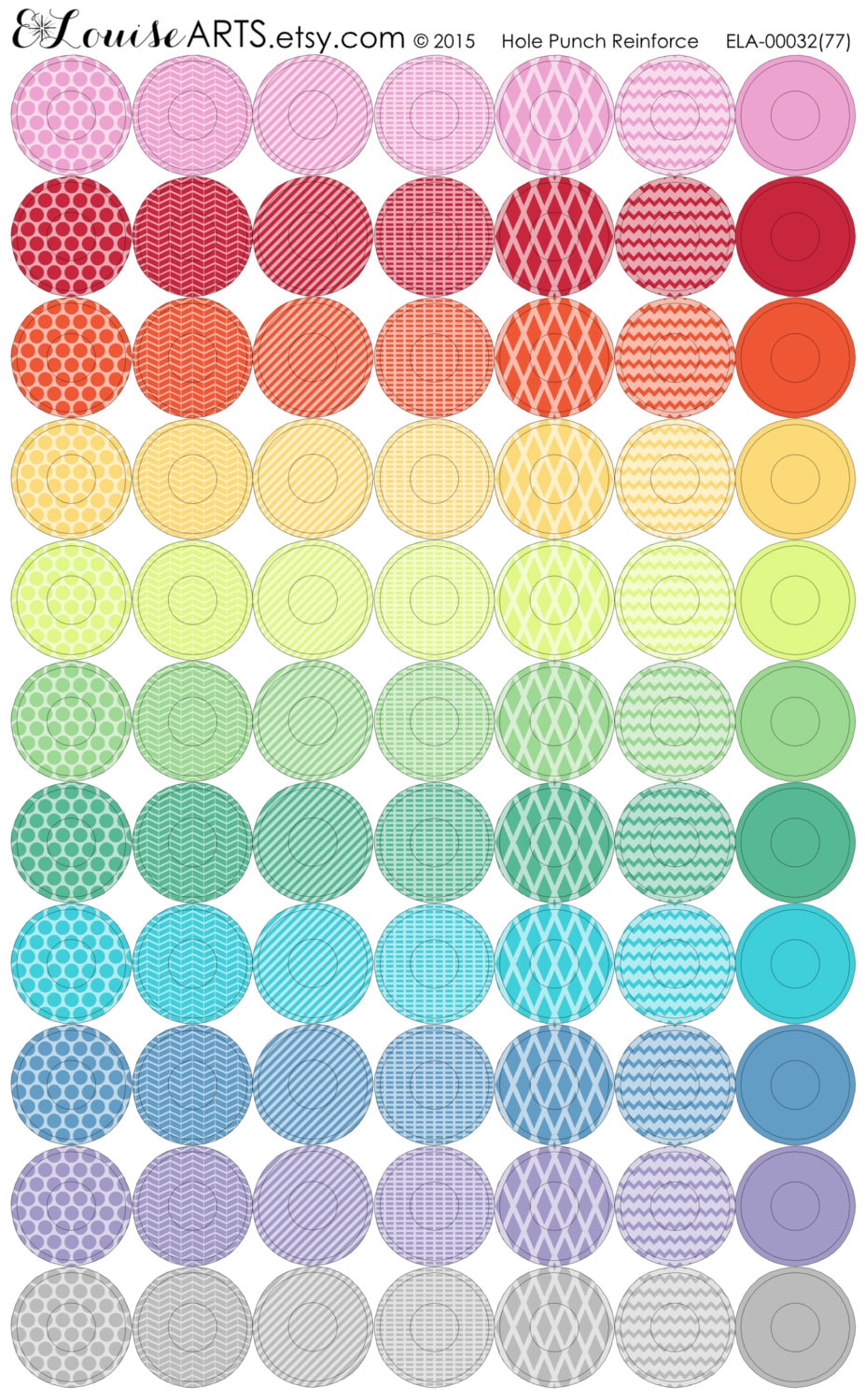 Hole Punch Reinforcement Stickers for Notebooks Planners