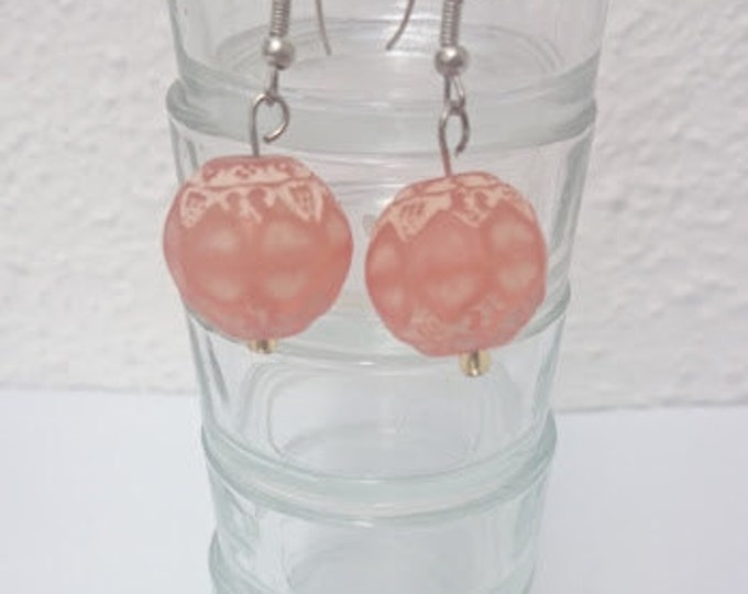 Orange Bead Earrings Chinese lantern earrings Globe earrings Autumn Gift Fall Gift Gift Ideas Drop Earrings Handmade Jewellery Ready to ship