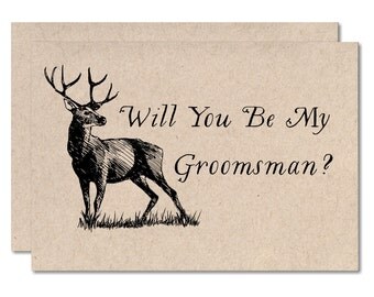 Rustic Will You Be My Groomsman Card Best Man Usher Ring Bearer Wedding Party This Was All Her Idea How to Ask Groomsmen