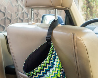 Car trash bag - handmade vehicle organizer, litter bag - auto trash bag can - car accessories, reusable garbage bag