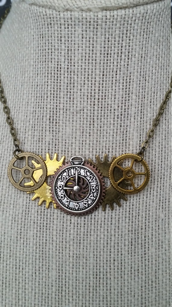 Clock & Gears Necklace