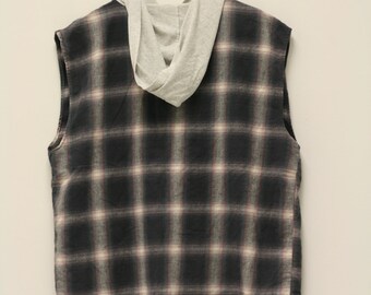 flannel and vest outfit