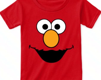 Elmo Birthday Outfit Boy, Elmo Onesie, Toddler Elmo Costume, Elmo Birthday Shirt For Girls, Sesame Street T Shirt, Elmo Face Shirt, Elmo Tee