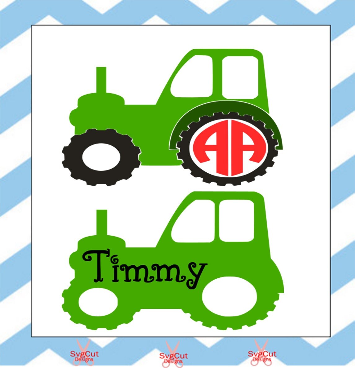 Download Tractor Monogram SVGStudio3DxfPng Cutting files for Cricut