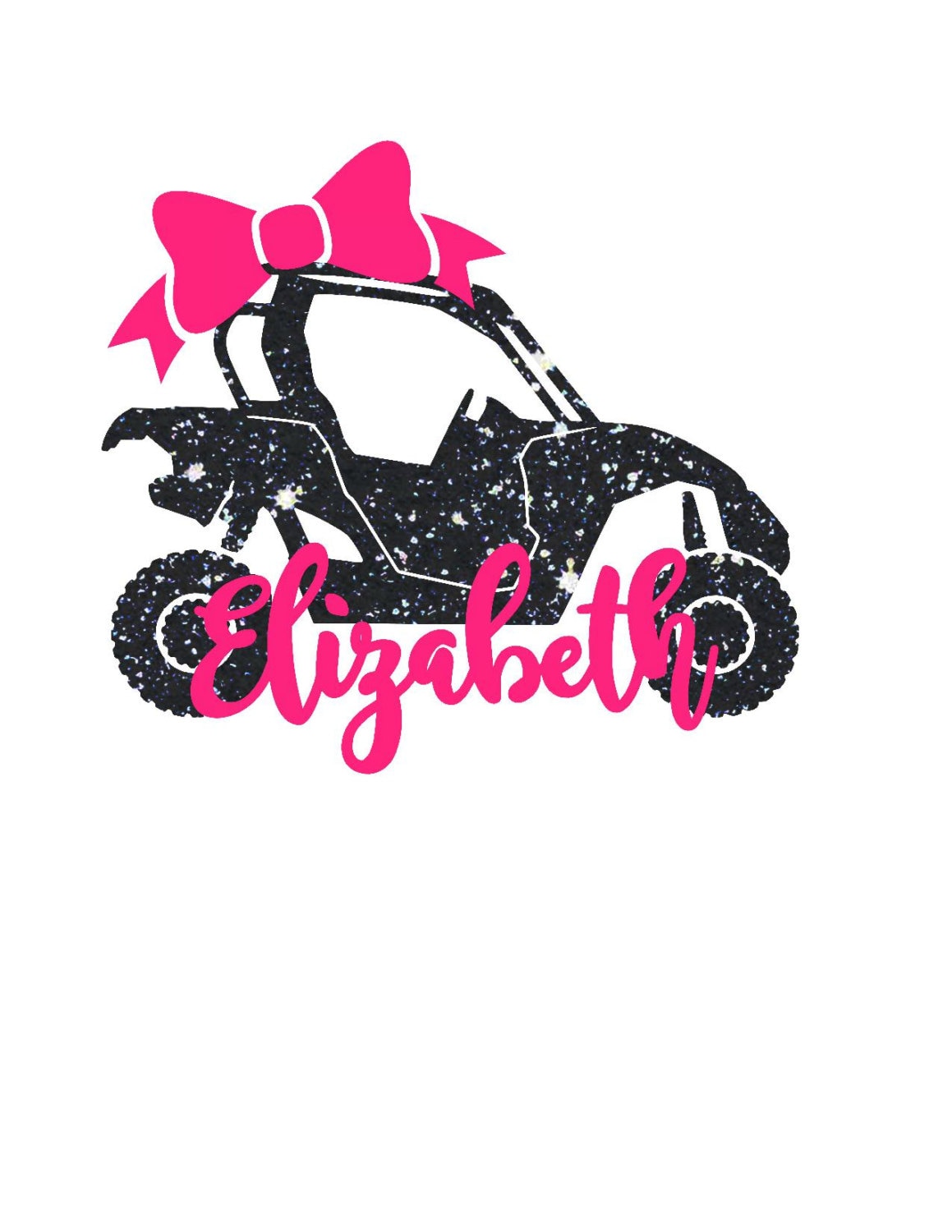 Side By Side Monogram Decal ATV Decal Yeti Monogram
