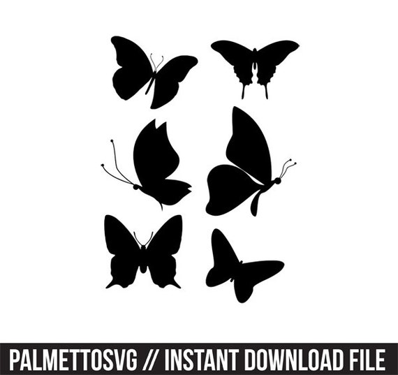 Download butterflies silhouette svg dxf file instant download