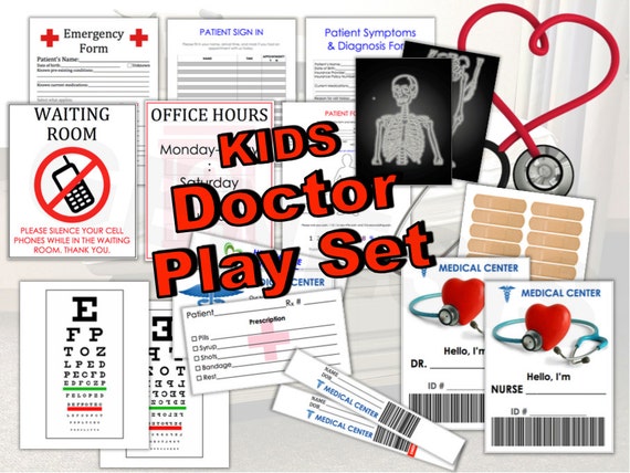 Doctor Play Set Doctor &amp; Nurse printables kids play set