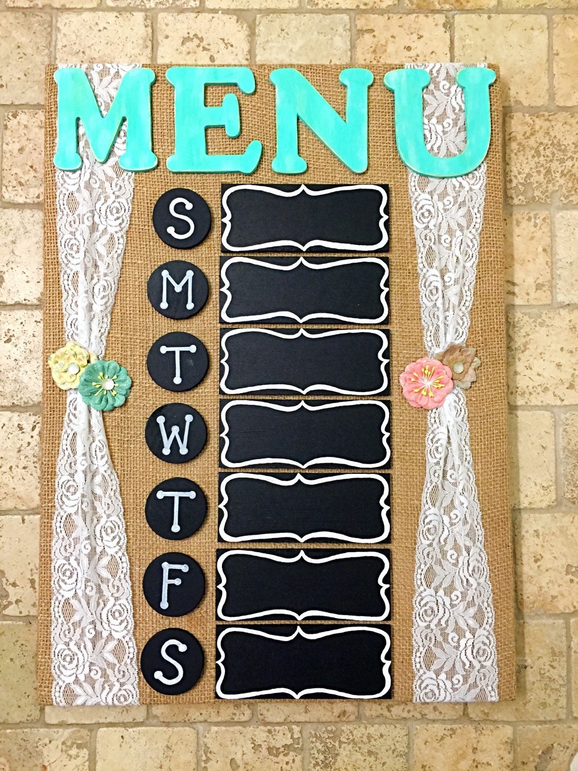 Kitchen chalkboard menu meal planning country kitchen meal