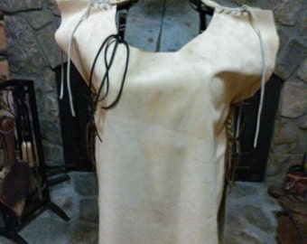 Suede Leather Tunic with fringe