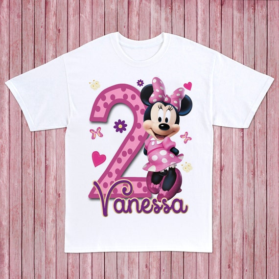 Minnie Mouse Custom Birthday T-Shirt Girls