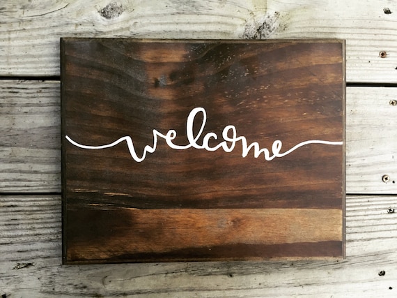 Welcome Sign Rustic Wood Sign Wood Welcome Sign Rustic