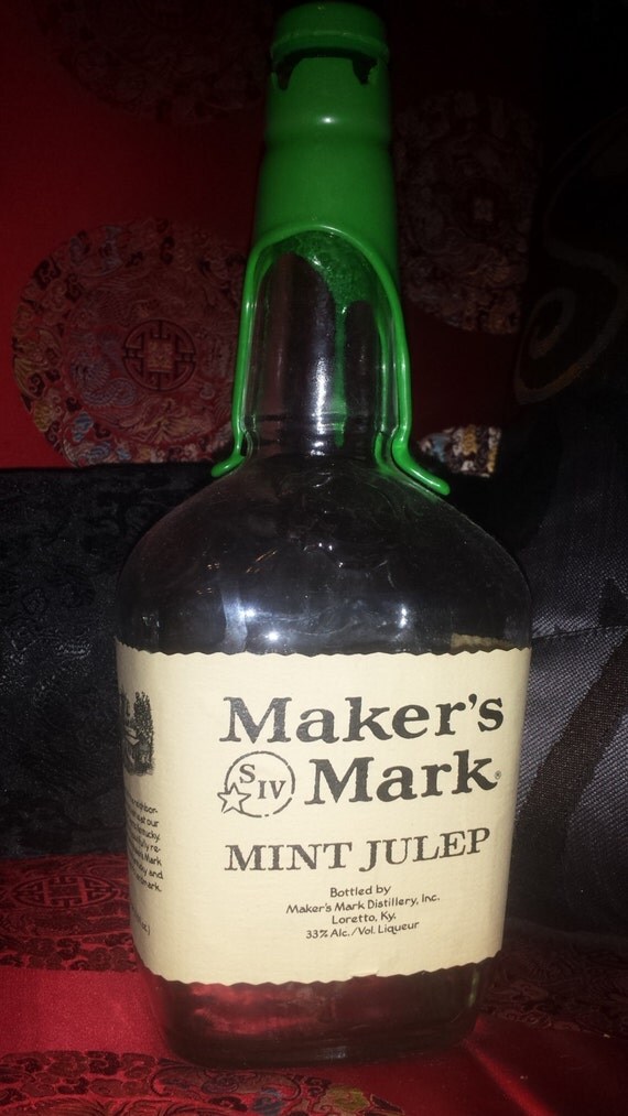 1994 Mint Julep Makers Mark Glass Bottle 1L Recycled Bourbon