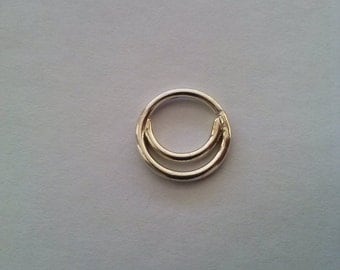 Double Septum Ring - Septum Ring - Custom Nose Ring, Sterling Silver 16g, 6mm-10mm inner diameter,nose hoop,septum jewelry