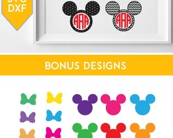 Chevron Minnie Head svg/ Chevron Mickey svg/ Disney inspired character/ Children's character/ svg file for cricut/ vinyl decal svg files