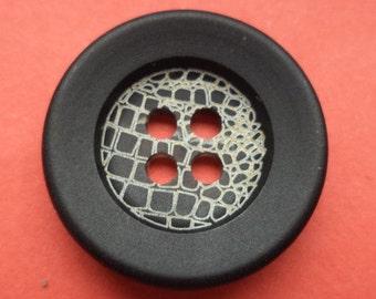 10 black buttons 20mm (4733) button black grey