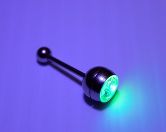 LED Light up Tongue Piercing - Glow Rave Tongue Ring (Multicolor)