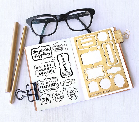 planner stencil bullet journal stencil basic frames stencil