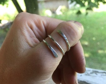 Thumb Ring for Women - Silver - Thumb Ring - Wrap Around