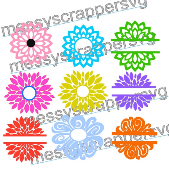 Download Floral monograms or split digital files! There are 9 ...