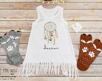 Boho Baby Clothes, Boho Baby Girl, Baby Girl Clothes, Dreamer Fringe Tank Dress
