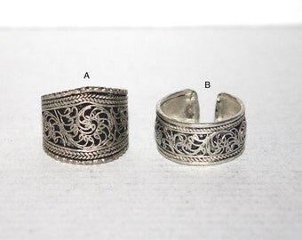 Filigree ring, Boho Ring, Tribal Ring, Silver ring, Gypsy Ring, Adjustable ring, yoga ring, Nepal ring, Tibetan ring AR9