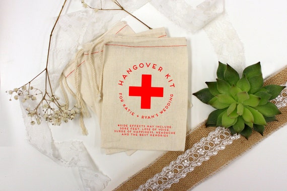 Wedding Favor Bags, Party Favor Bags, Hangover Kit, Bachelor Party ...