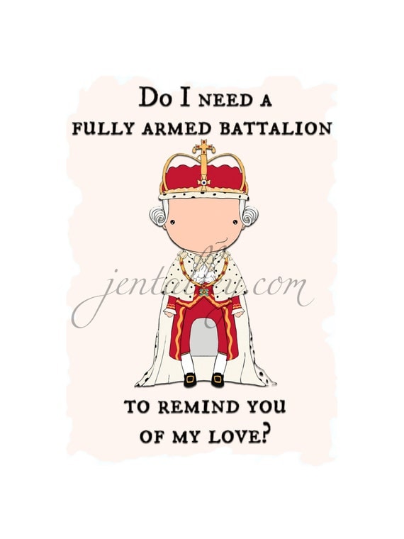 Hamilton King greeting card by jentalleydesign on Etsy