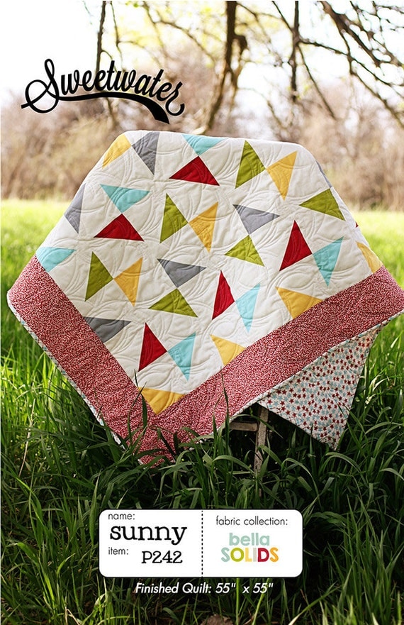 Sunny P242 Quilt Pattern Sweetwater Bella Solids Fat Quarter