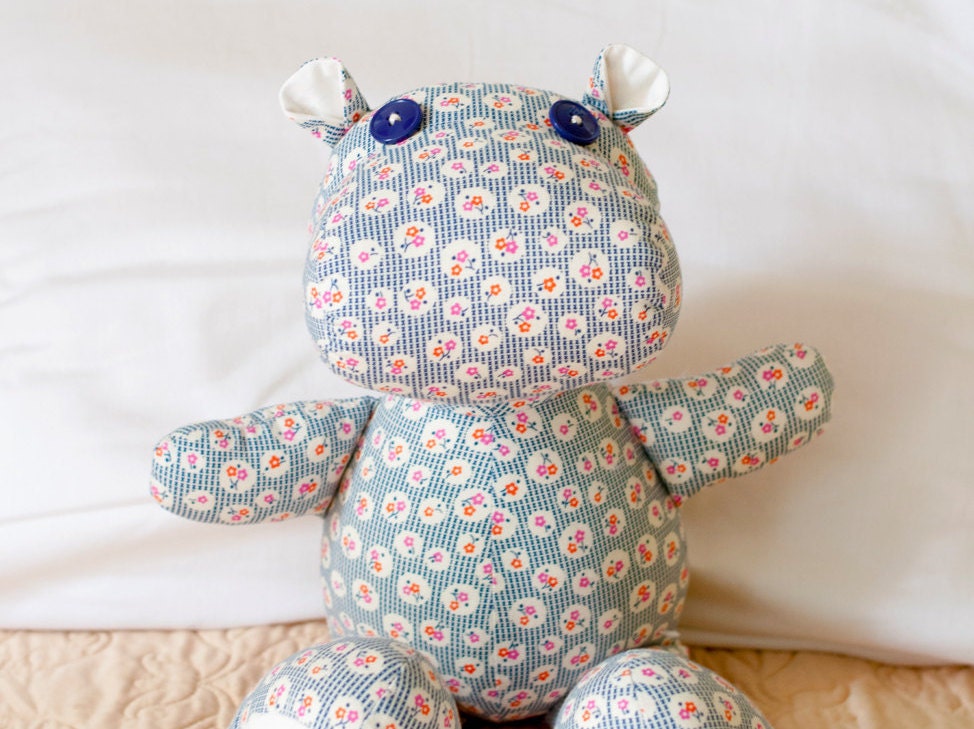 henrietta hippo stuffed animal sewing pattern