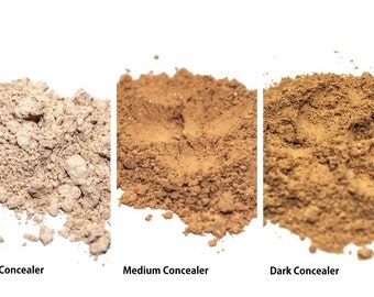Stay All Day Sweatproof Mineral Powder Concealer - Light, Medium, and Dark, Natural 95% Vegan Mineral Makeup, for Sensitive Eyes