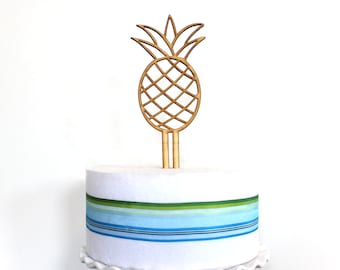 Pineapple Cake Topper, wedding cake topper, pineapple, wood cake topper, bridal shower, baby shower, Birthday cake topper