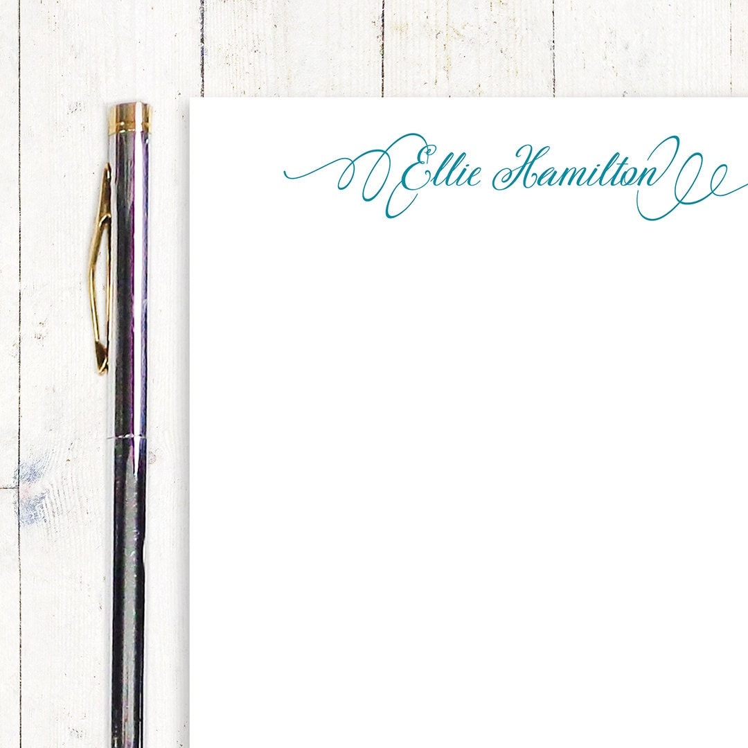 personalized notePAD - PERFECTLY ELEGANT - feminine stationery - letter writing paper - fancy stationary