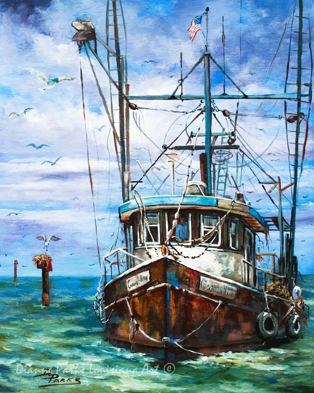 Louisiana Shrimp Boat Art Louisiana Shrimp Boat Painting