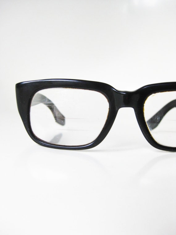 Vintage 1960s Mens Horn Rim Black Midnight Metzler Eyeglasses