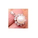 White Pearl Pendant, Genuine Cultured Pearl , Freshwater Pearl Pendant , Cubic Zirconia Diamonds