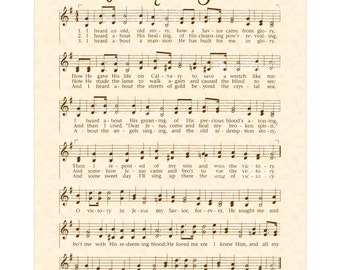 Items similar to HOW FIRM A Foundation - 8x10 Antique Hymn Art Print ...