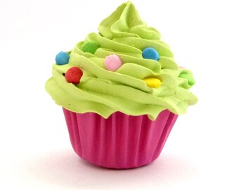 Green Frosting Cupcake Christmas Ornament, Christmas Tree Decorations, Xmas Ornament, Holiday Decor, Christmas Decorations