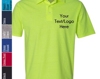 Custom Hanes - X-Temp Sport Shirt - 42X0 Available in All sizes and colors - Vinyl or Glitter Print Custom Polo Sport Shirt