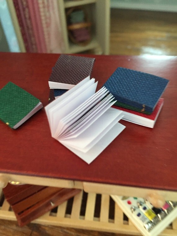 Miniature Books Set of 8 Blank Pages Dollhouse Miniatures