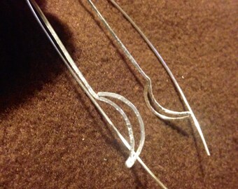 Crescent Moon Wire Earrings - FREE USA Shipping