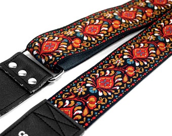 Woven Hippie Guitar Strap, Boho, Hand Made, Vegan "Hendrix"