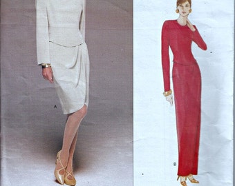 Retro Designer Formal Dress Pattern VOGUE 1708 American Designer Tom and Linda Platt Vintage Dress Pattern UNCUT Factory-Folded Sizes 12-16