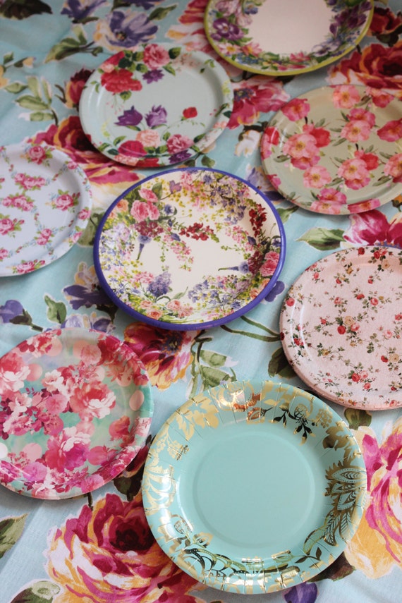Shabby Chic Paper Plates - Restaurant Interior Design Drawing • Shabby Chic Paper Plates - Restaurant Interior Design Drawing •